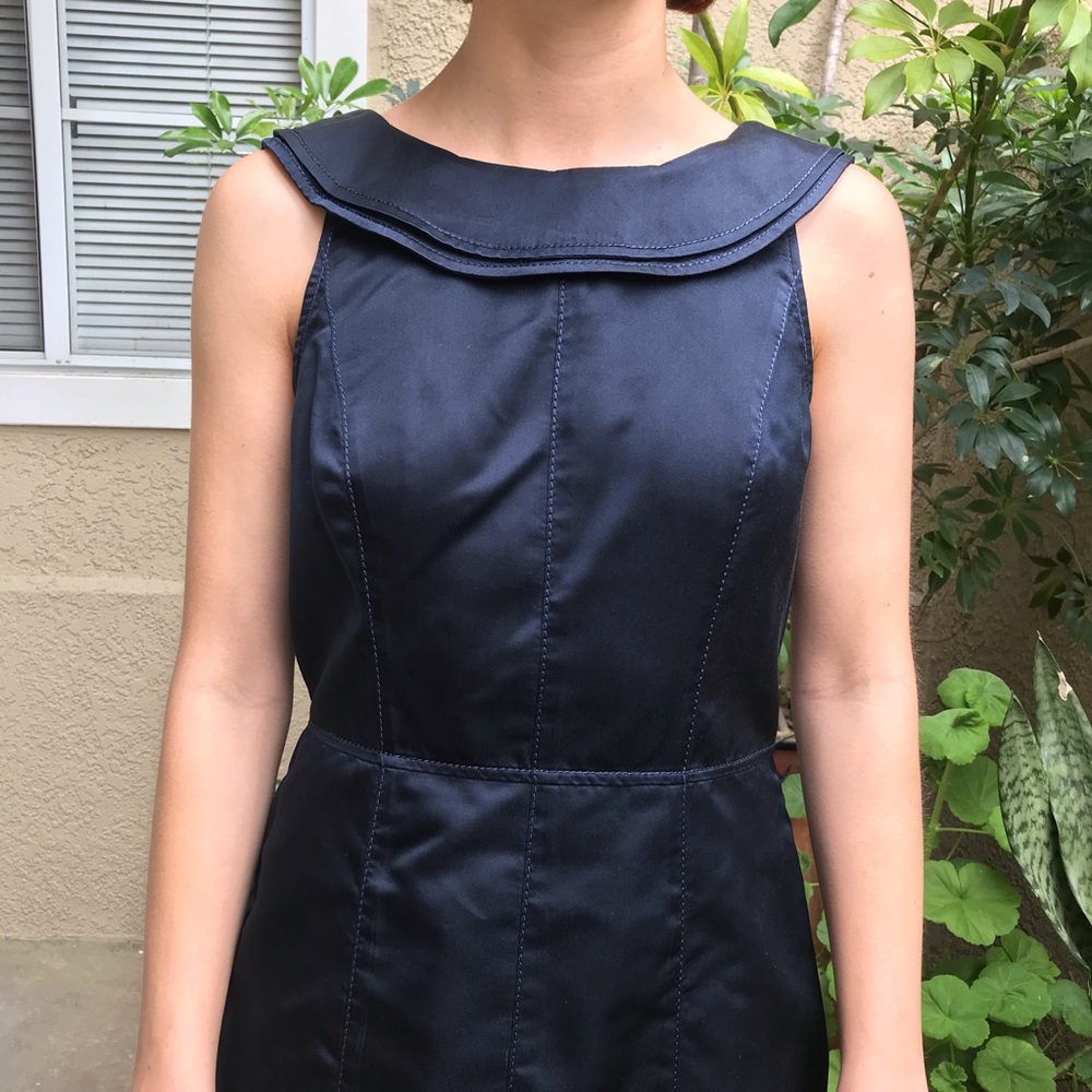 Vera Wang Lavender Label Blue Midi Dress